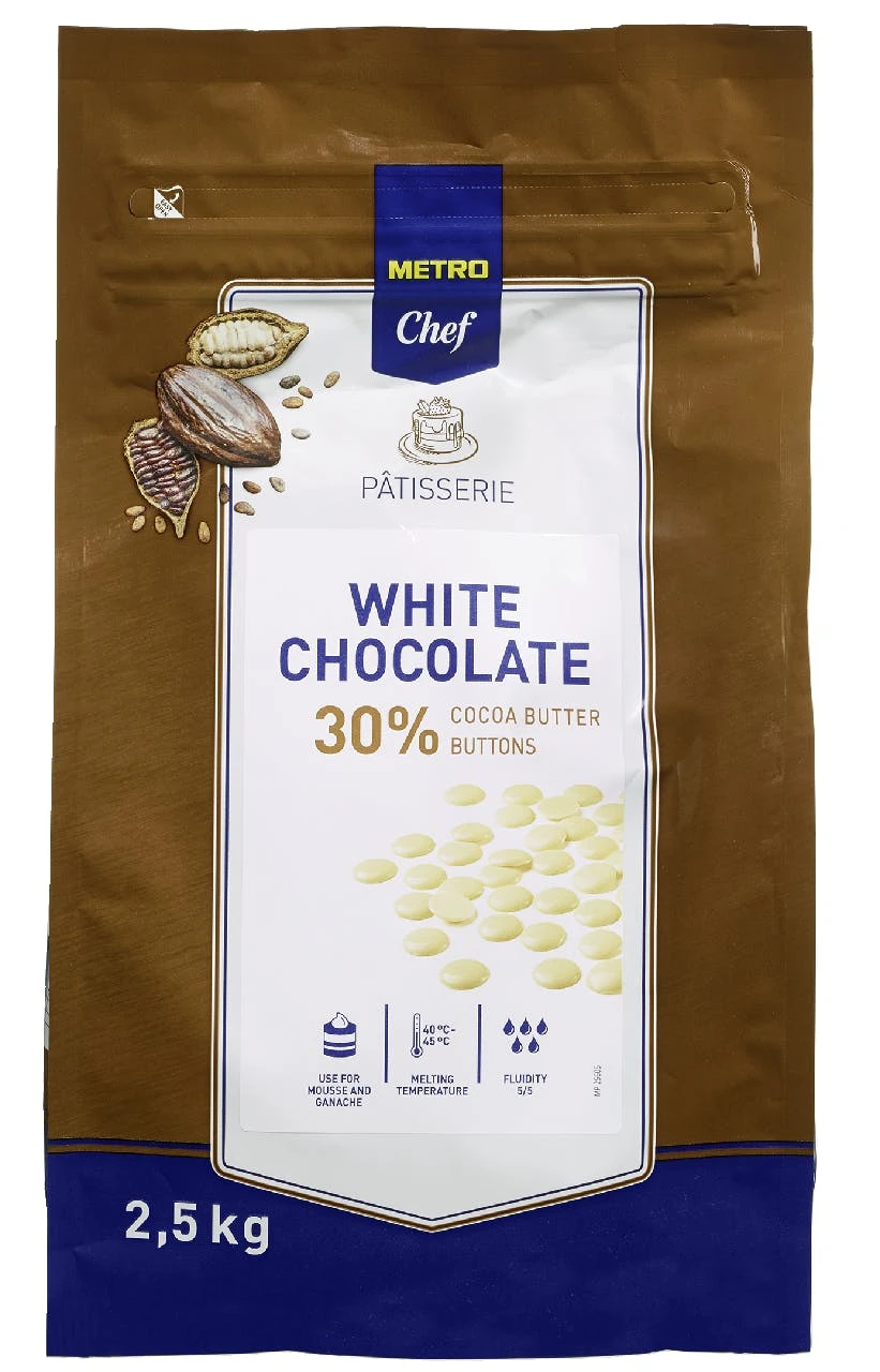 METRO Chef Kuvertüre Buttons Dunkle Schokolade 55 % Kakaomasse (2,5 Kg) 3 METRO Chef Kuvertüre Buttons Dunkle Schokolade 55 % Kakaomasse (2,5 Kg) – Bild 3