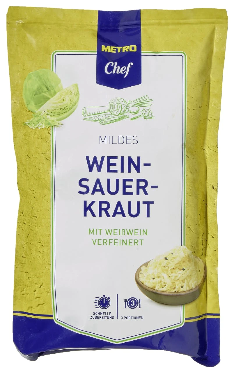 Metro Chef Mildes Weinsauerkraut Mit Weißwein Verfeinert (10,2 L) 3 Metro Chef Mildes Weinsauerkraut Mit Weißwein Verfeinert (10,2 L) – Bild 3