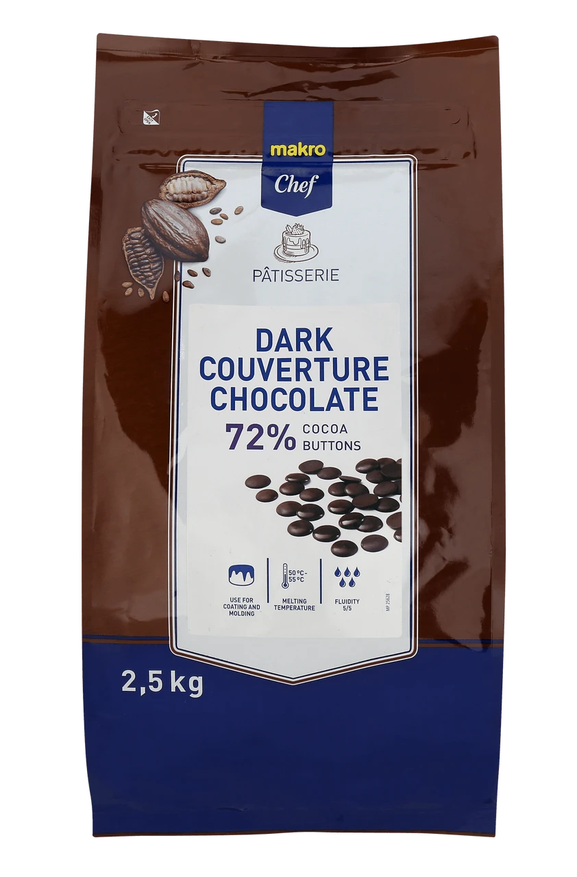 METRO Chef Kuvertüre Buttons Dark 72 % (2,5 Kg) 1 METRO Chef Kuvertüre Buttons Dark 72 % (2,5 Kg)