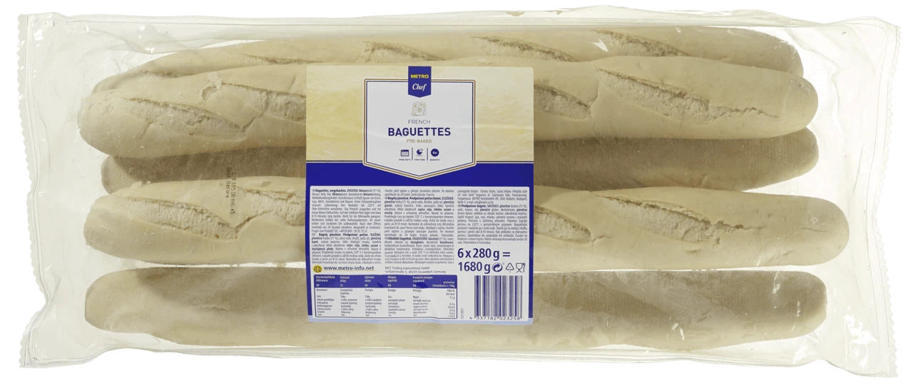 METRO Chef Baguette Hell 6 X 280 G (1,68 Kg) 5 METRO Chef Baguette Hell 6 X 280 G (1,68 Kg) – Bild 5