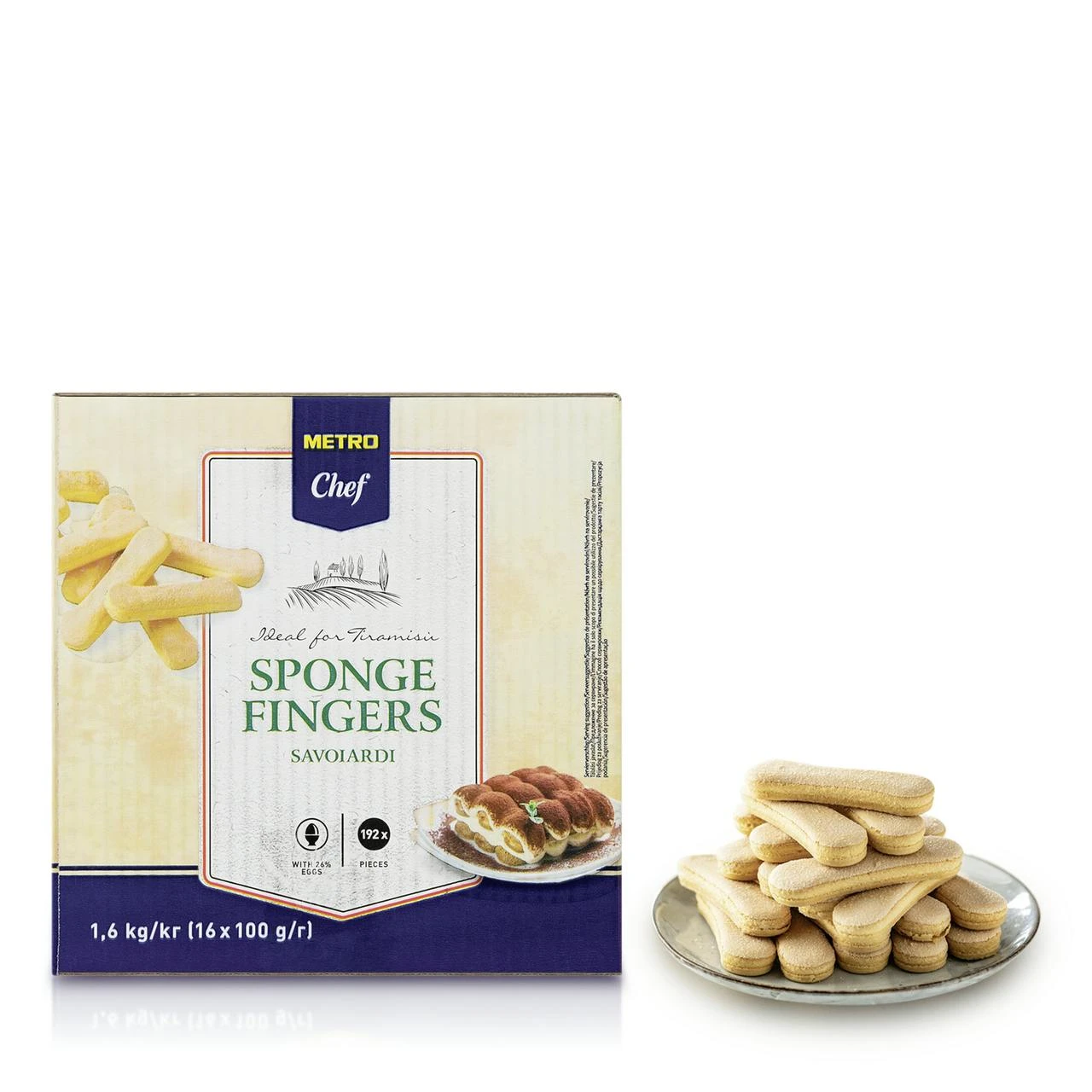 METRO Chef Löffelbiscuits 16 X 100 G (1,6 Kg) 1 METRO Chef Löffelbiscuits 16 X 100 G (1,6 Kg)