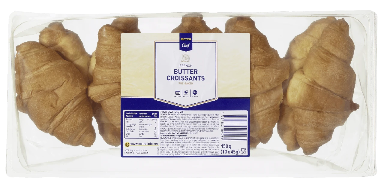 METRO Chef Croissants 10 X 45 G (450 G) 1 METRO Chef Croissants 10 X 45 G (450 G)