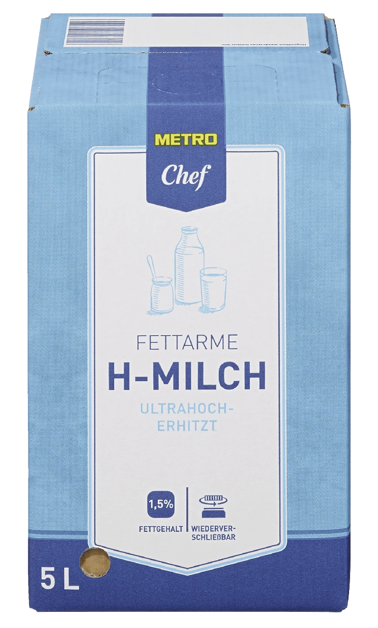METRO Chef Fettarme H-Milch 1,5 % Fett (5 L) 1 METRO Chef Fettarme H-Milch 1,5 % Fett (5 L)